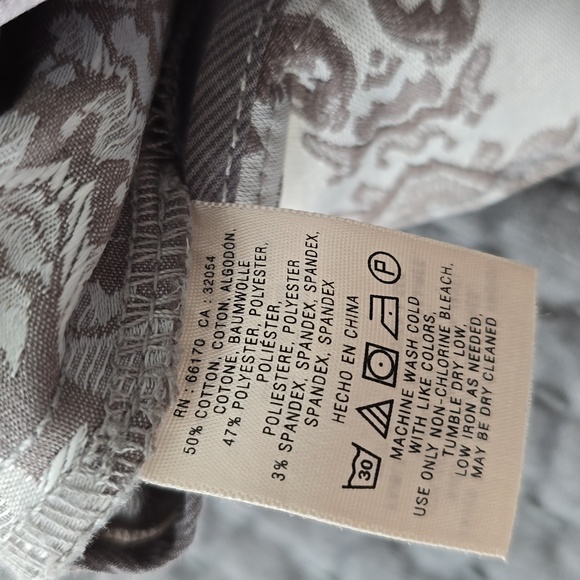 Anthropologie Cartonnier Silver Brocade Crop Pant - Picture 8 of 15